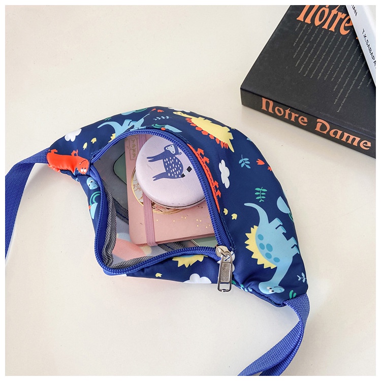 [Brandedbaby] WAIST BAG MOTIF DINO / SLING BAG DINO ANEKA WARNA TAS PINGGANG FASHION ANAK UNISEX