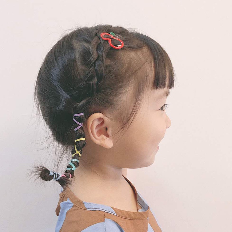 350pcs / set Ikat Rambut Karet Elastis Sekali Pakai Warna-Warni Untuk Anak / Dewasa