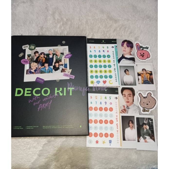 BTS - DECO KIT SET OUTBOX DECOKIT PHOTOCARD POSTCARD ID PHOTO JIN JIMIN SUGA RM JHOPE V JUNGKOOK SEO