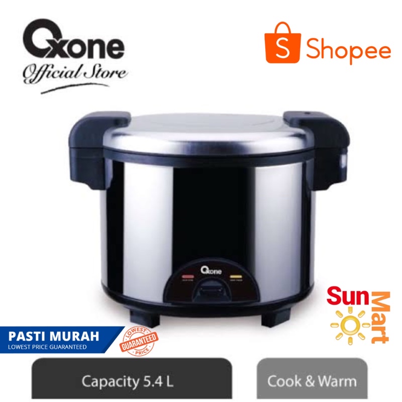 Oxone OX-189 Pemasak Nasi Rice Cooker Jumbo Stainless Steel Kapasitas 5.4 Liter OX 189