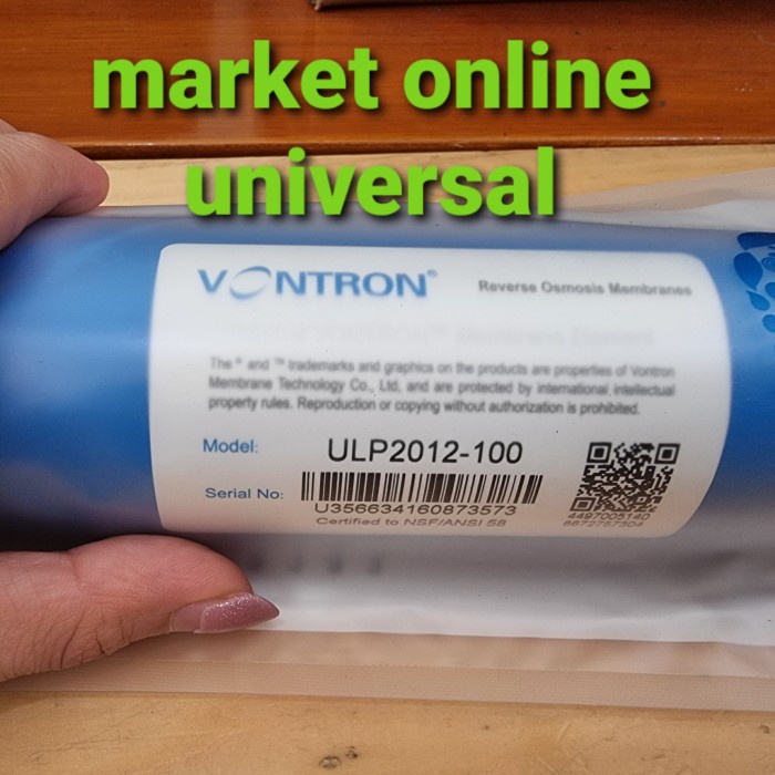 Vontron 100 Gpd Membran Reverse Osmosis 100 Gpd Ulp2012 - 100Gpd