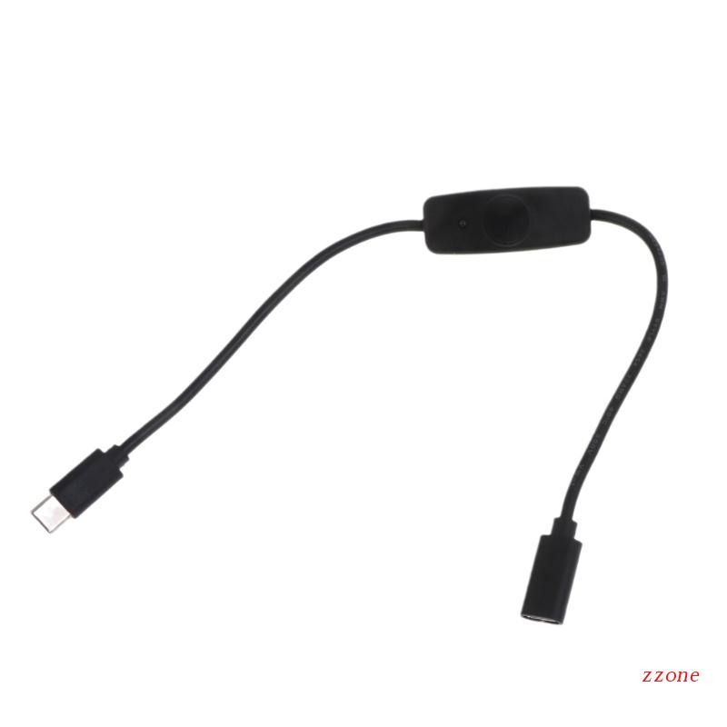 Zzz Kabel Power Switch Tipe c Ke Tipe-c 4B Dengan Tombol ON / Off