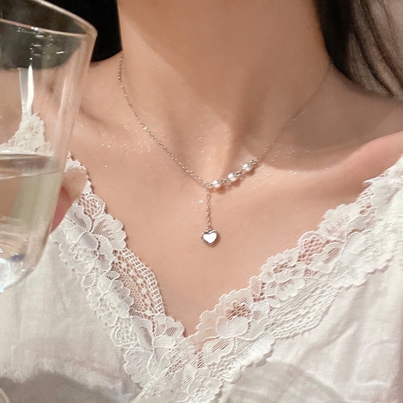 Kalung Mutiara Desain Hati