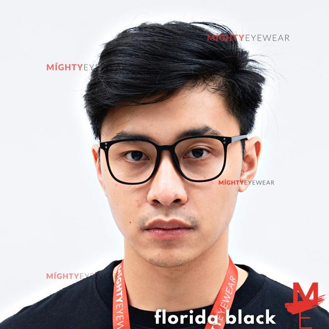 KACAMATA PHOTOCHROMIC ANTIRADIASI - Florida Black Pria kotak gaya