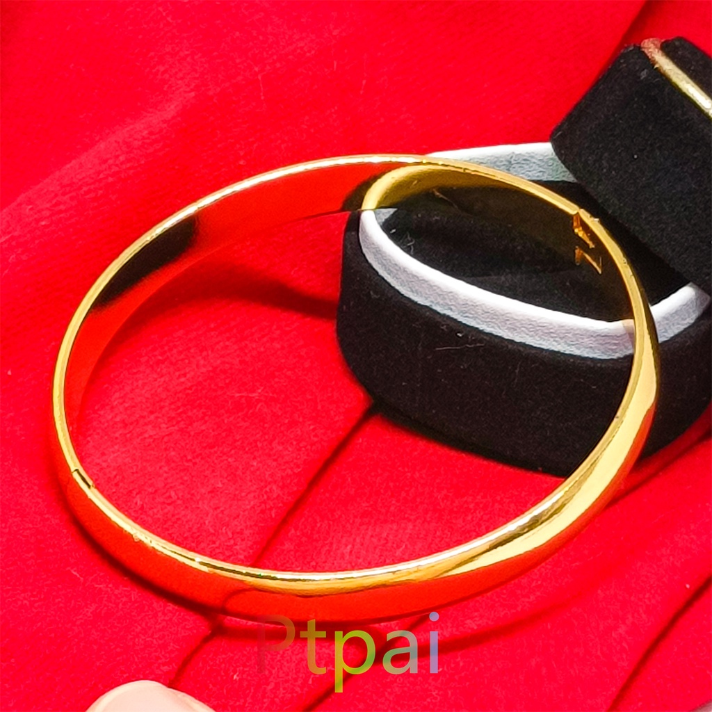 Gelang Keroncong Polos Wanita Model Xuping Lapis Emas 24K gold terbaru dubai perhiasan