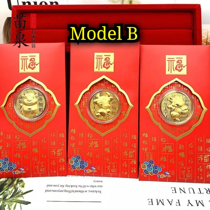 

Terbatas Angpao Emas Shio Kerbau 2021 Model B / Angpao Berlapis Emas Au999 Berkualitas