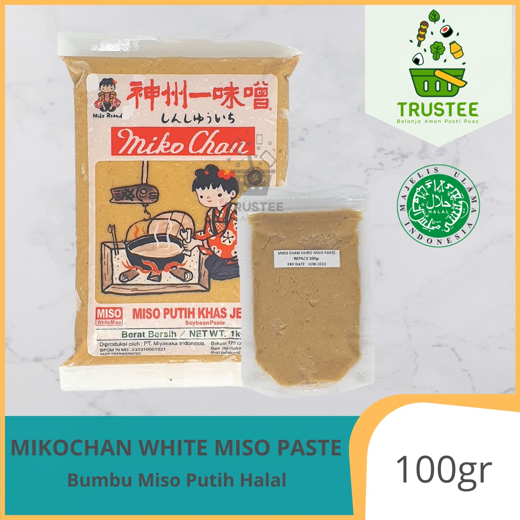 MIKOCHAN Pasta Miso Putih 100 g Halal │ Tauco Ala Jepang untuk Sup Miso Soup Ramen Udon Miko Chan