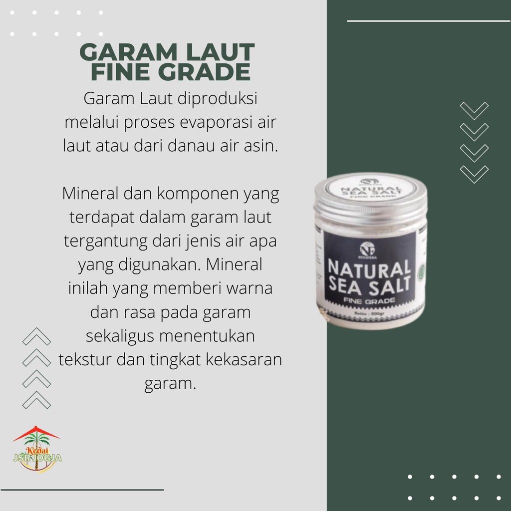 Garam Laut -Natural Sea Salt Fine Grade