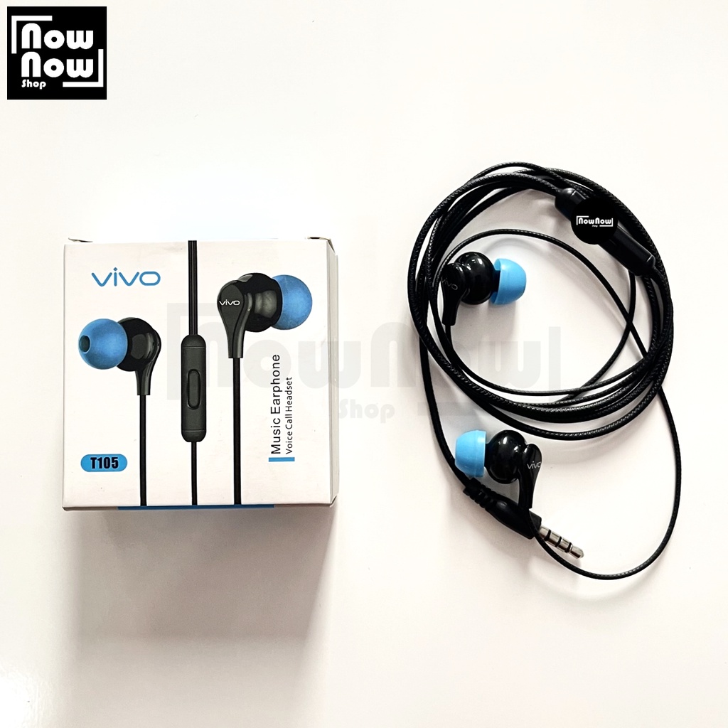 Headset Earphone Handsfree HF S-30 / T105 Branded Vivo X3S X5 Y11 Y15 Y15S Y21 Y22 Y27 Y28 Y31 Y35 Y51 Y55 Y53 Super Bass High Quality