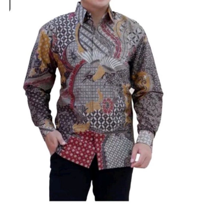 kemeja batik pria mewah/baju batik solo lapis furing/hem batik pria elegan
