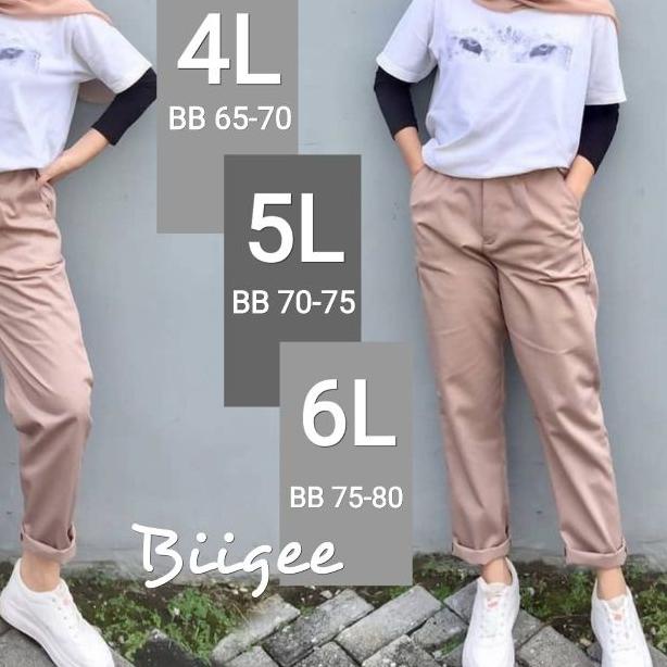 JUMBO BAGGY PANTS PREMIUM AMERICAN DRIL BIG SIZE 4L 5L 6L//CELANA KERJA JUMBO//BB 65-80kg //OGOS-BII