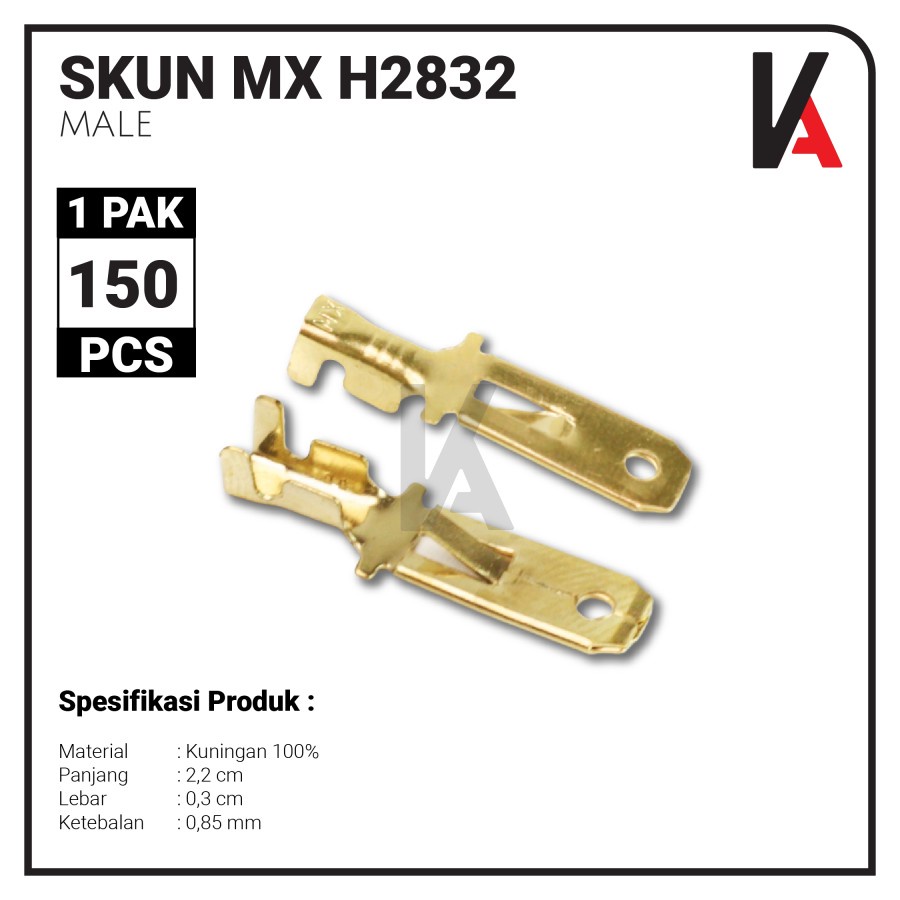 TERMINAL SKUN GEPENG COWOK MALE MX H2832 ISI 150PCS