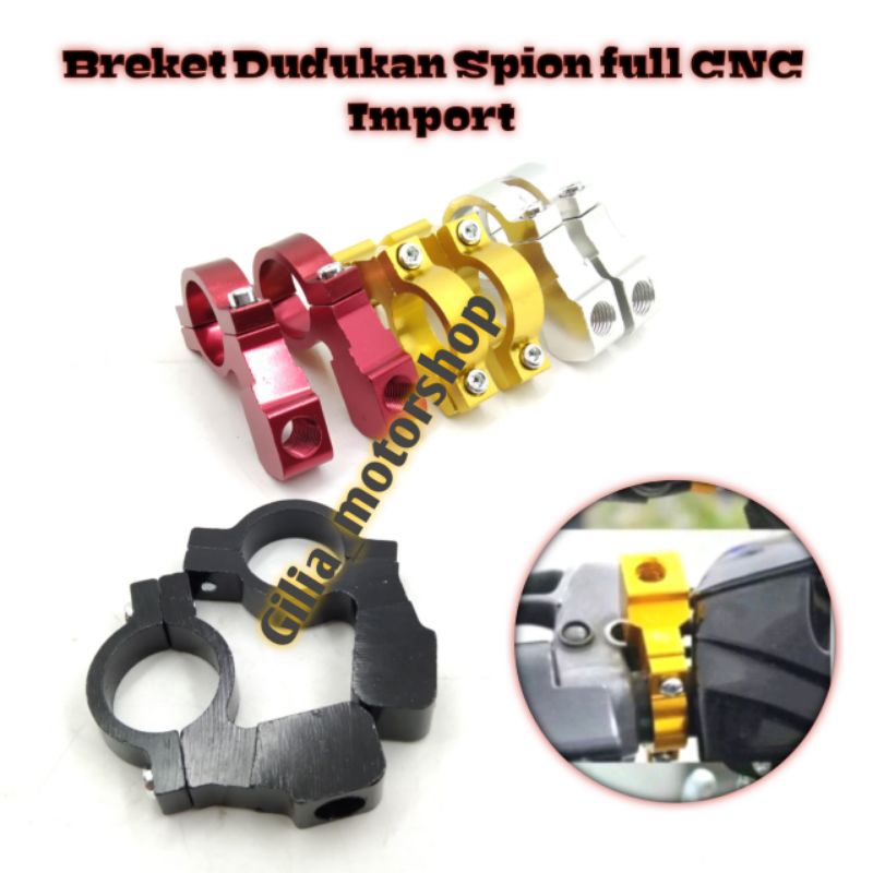 Breket Dudukan spion full CNC Import Kleman Dudukan spion Universal Motor honda