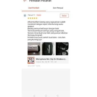 Sale plus--Microphone Mic Clip On Wireless UHF Youtuber PRANK VLOG untuk Smartphone HP /Kamera DSLR 