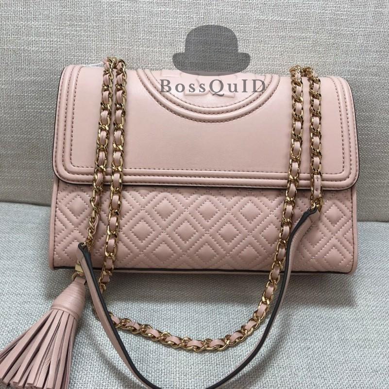 Tory Burch Fleming Convertible Shell Pink Shoulder Bag