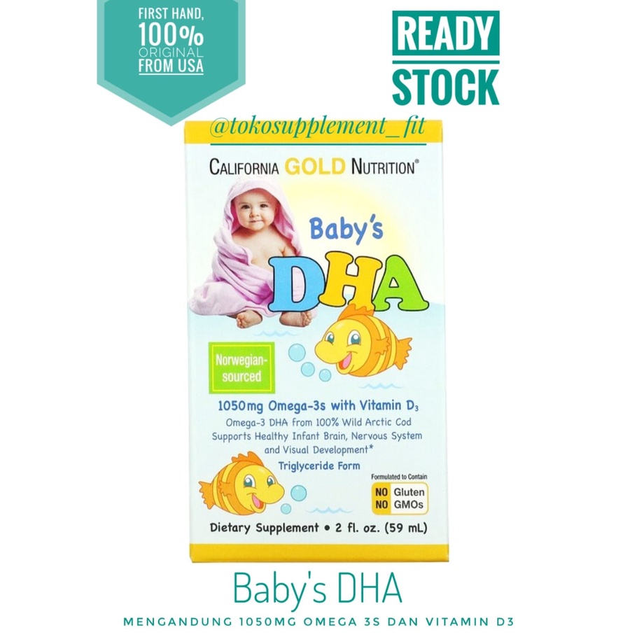 Jual California GOLD Nutrition Baby DHA, 1050mg Omega-3s With Vitamin ...
