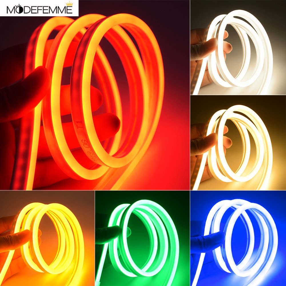 Lampu Strip Neon LED Flexible Bahan Silikon Anti Air Ukuran 6x12mm Untuk Dekorasi Natal