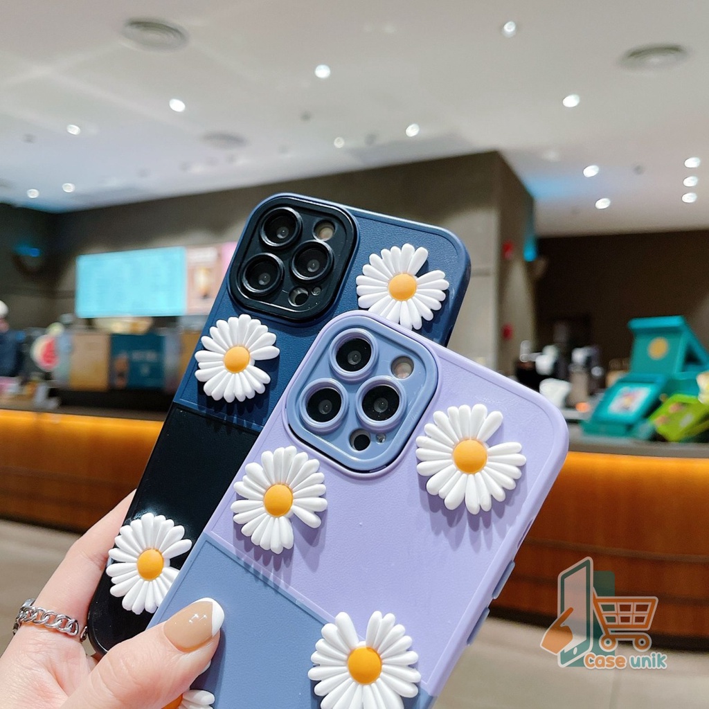 CASE FYP 2IN1 BUNGA DAISY 3D FOR VIVO Y16 Y35 2022 Y22 V25 5G V25E V25 PRO CS4846