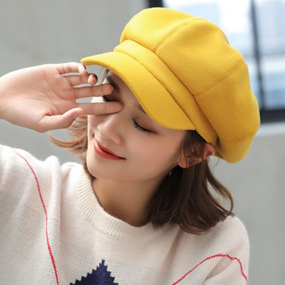 MARKETBIX Topi Baret Apolo Beret Korea Wanita Newsboy Cap Pet Seniman Pelukis Premium