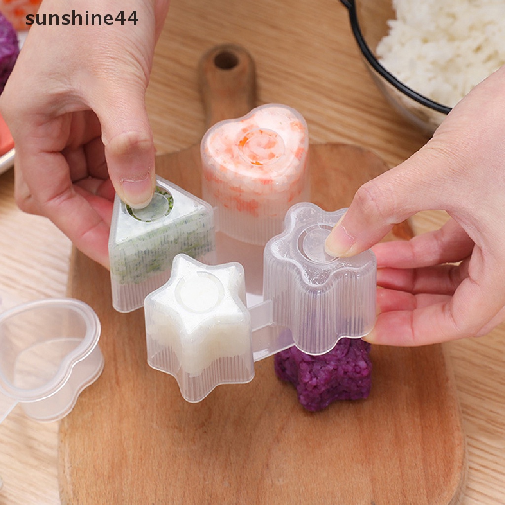 Sunshine Cetakan Sushi / Onigiri Empat Bentuk Bahan Plastik