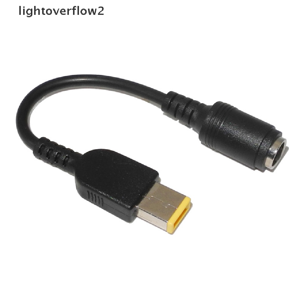 (lightoverflow2) Kabel Adapter Konverter Charger Jack Bulat Ke Kotak 7.9x5.5mm Untuk Lenovo