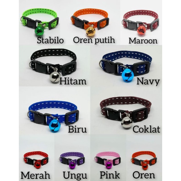 Kalung Kucing Bintik Grosir Lonceng 14mm