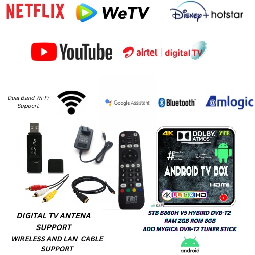 SMART TV BOX STB HYBIRD B860H V5 DVB-T2 TUNER STICK DIGITAL TV (FREE ALL CHANNEL + VOD)