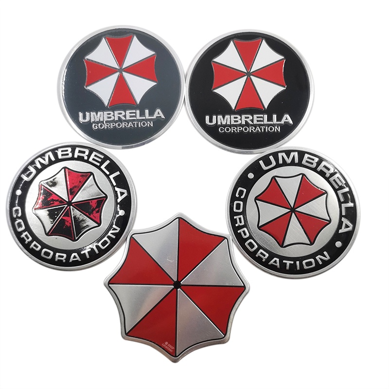 1pc Stiker Emblem Logo Umbrella CORPORATION Bahan Aluminum Untuk Dekorasi Mobil