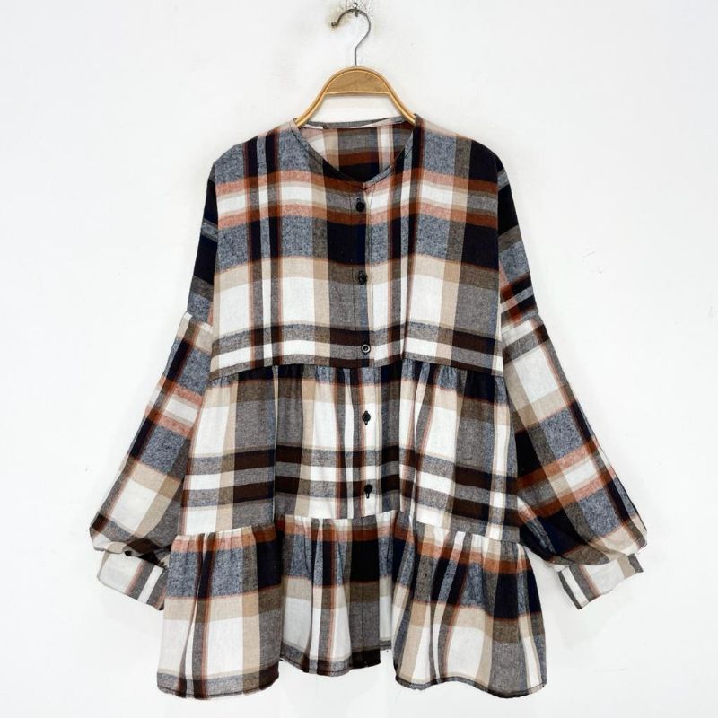 baju wanita motif kotak kotak