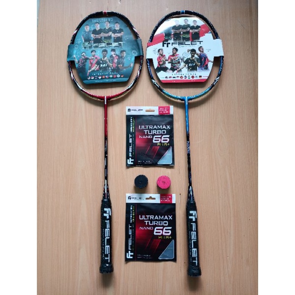 RAKET BADMINTON FELET AEROMARS 10 DAN GALAXY FLARE 10 ORIGINAL.bonus senar grib