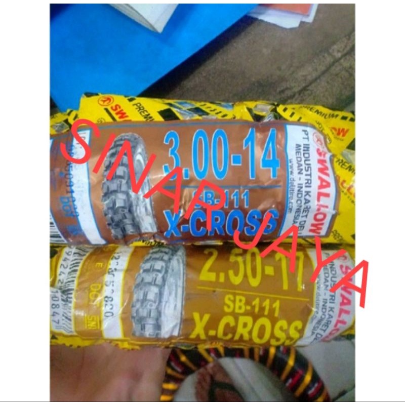 ban xcross trail swallow X-CROSS SB-111 sepasang ring 17 14 klx matic dll