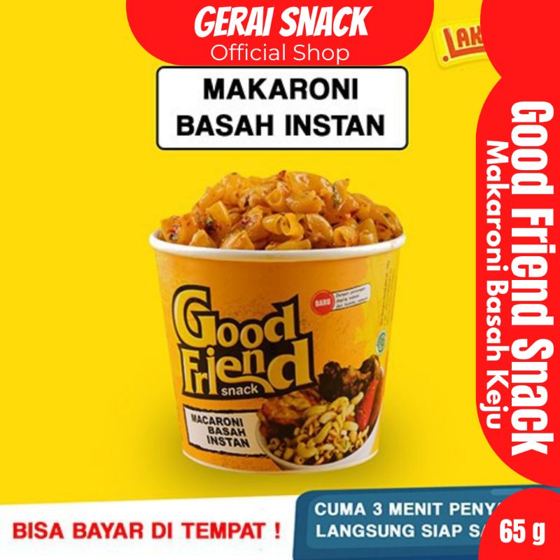 Macaroni Keju Basah Good Friend Tinggal Seduh Keju Melting Berasa Nikmat (65gr)