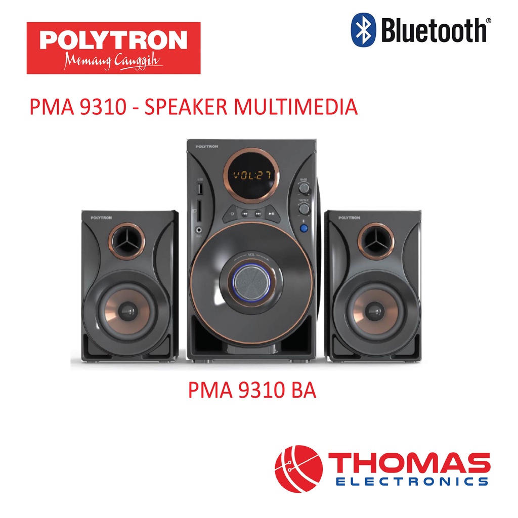 POLYTRON SPEAKER MULTIMEDIA PMA 9310 BA PMA9310 PMA-9310 GARANSI RESMI
