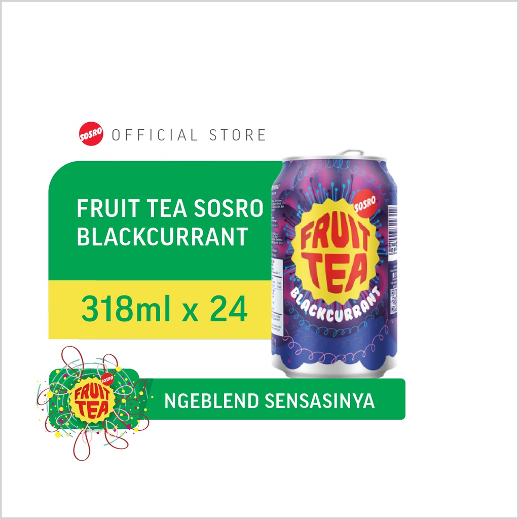 

Fruit Tea Sosro BlackCurrant Can 318 ml isi 24 pcs