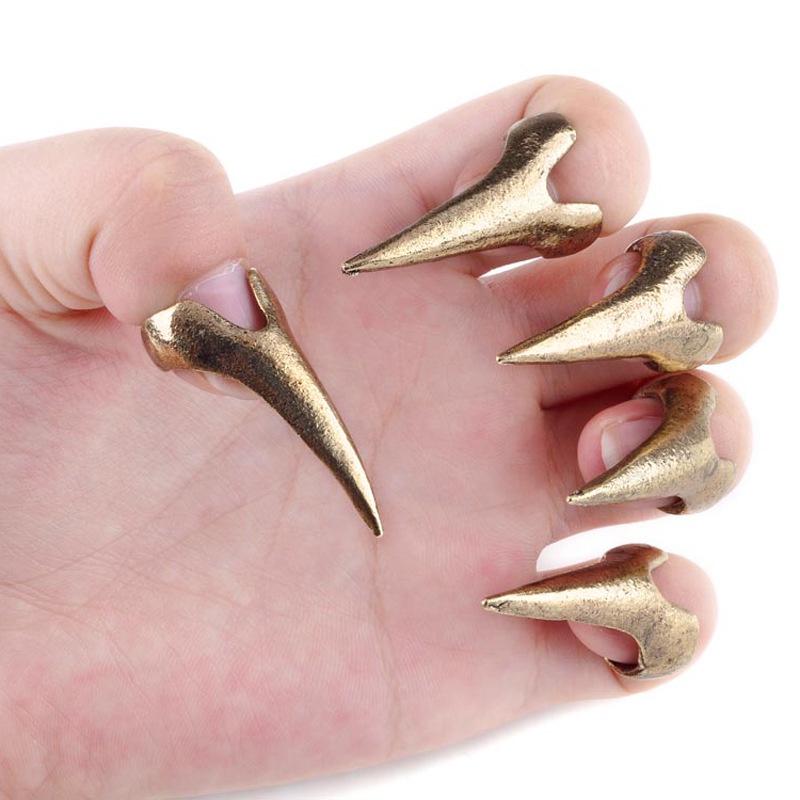 Cincin Kuku Cakar Bentuk Geometri Gaya punk rock goth hip hop Eropa Amerika Untuk Aksesoris