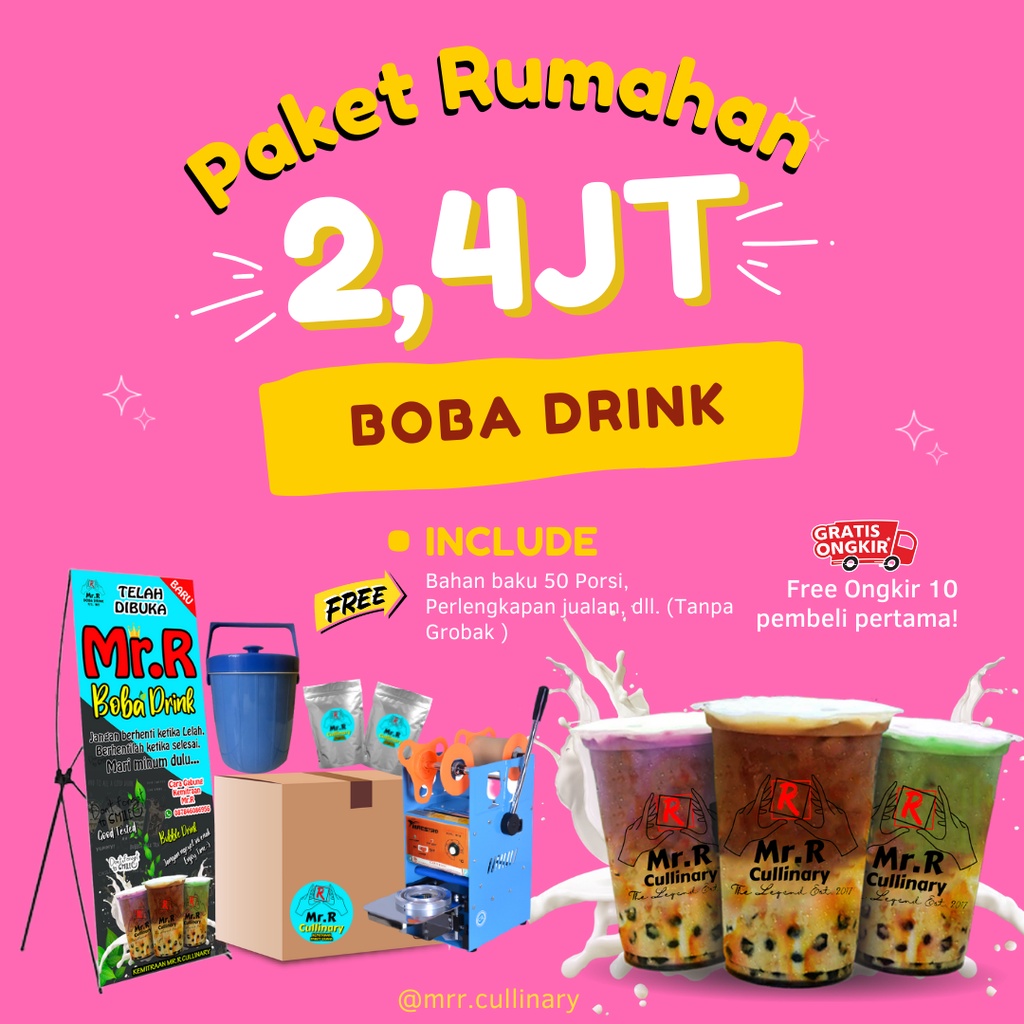 

PAKET RUMAHAN USAHA BOBA DRINK || TERMURAH-PAKET USAHA