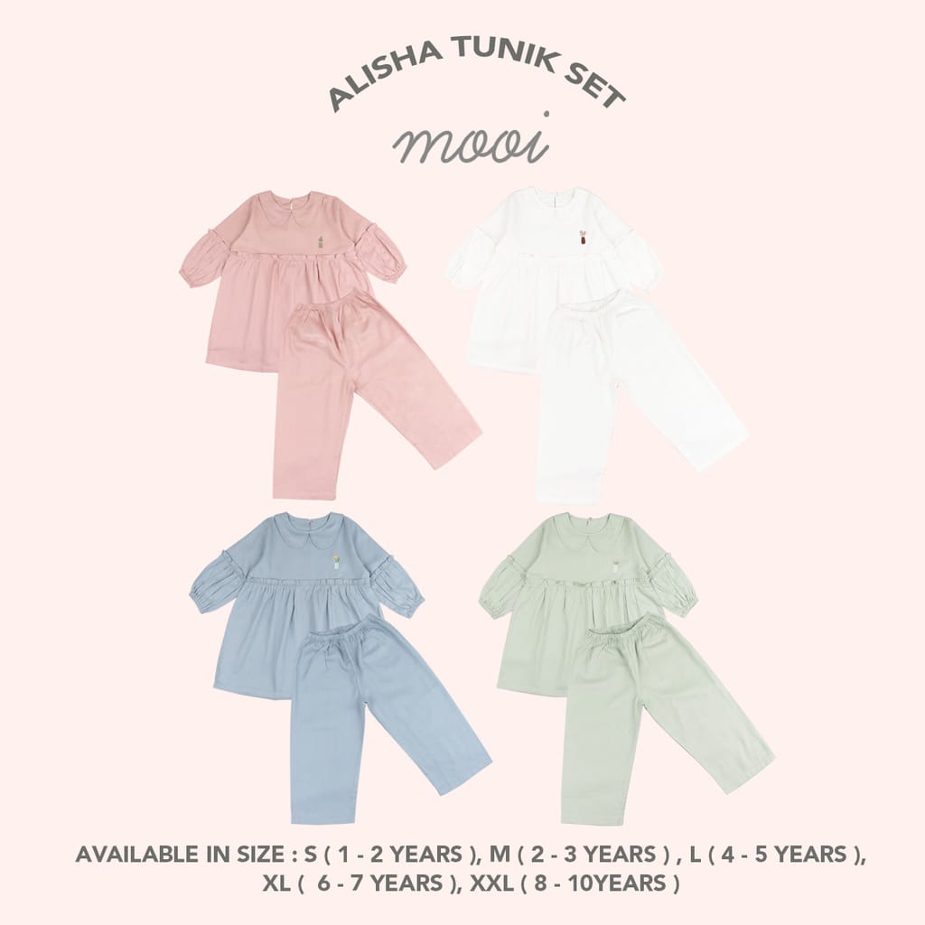 PROMO 7.7 PROMO BAJU LEBARAN MURAH MOOI EDISI LEBARAN ALISHA SETELAN TUNIK TUNIK ANAK PEREMPUAN BAJU ATASAN / SETELAN ANAK MUSLIM EDISI BAJU LEBARAN BAJU LEBARAN ANAK 1-10 TAHUN