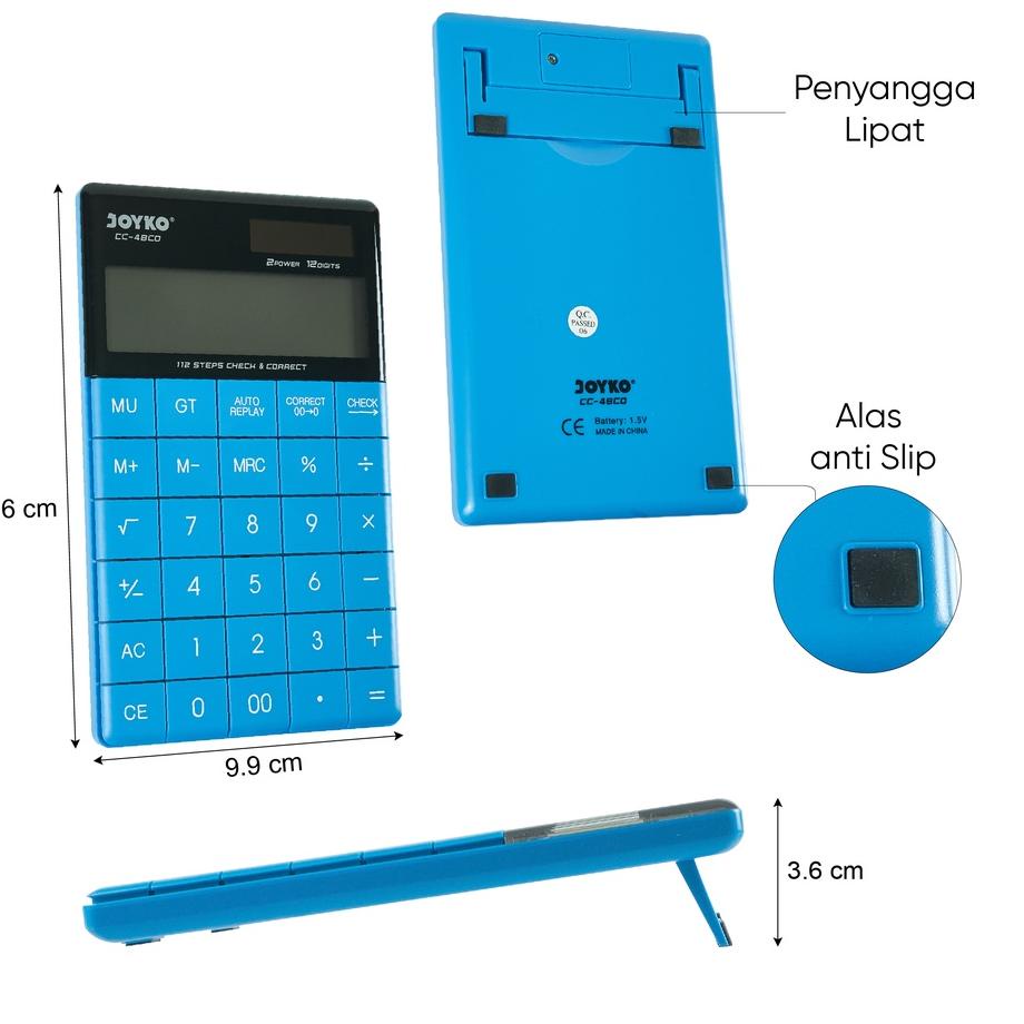 

SALE✅Calculator Kalkulator Joyko CC-48CO 12 Digits Check Correct|SQ1