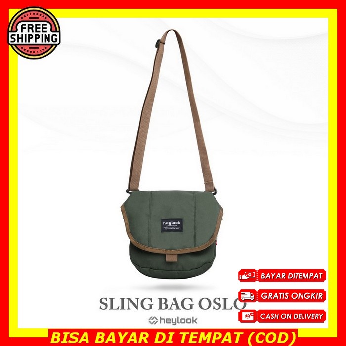 Tas Selempang Pria Keren Branded Terbaru Sling Bag Canvas Original Ori Kecil Besar Import Slempang M