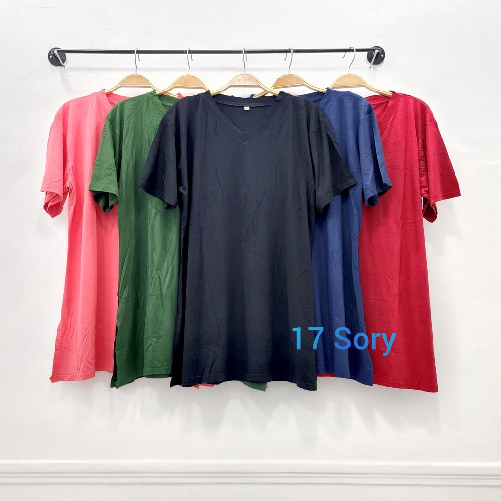 Kaos Jumbo Wanita oversize polos premium lengan pendek kekinian