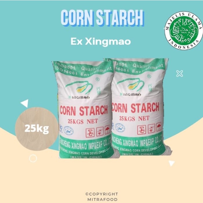 

Tepung Corn Starch Ex - Xingmao / Tepung Pati Jagung - 25Kg