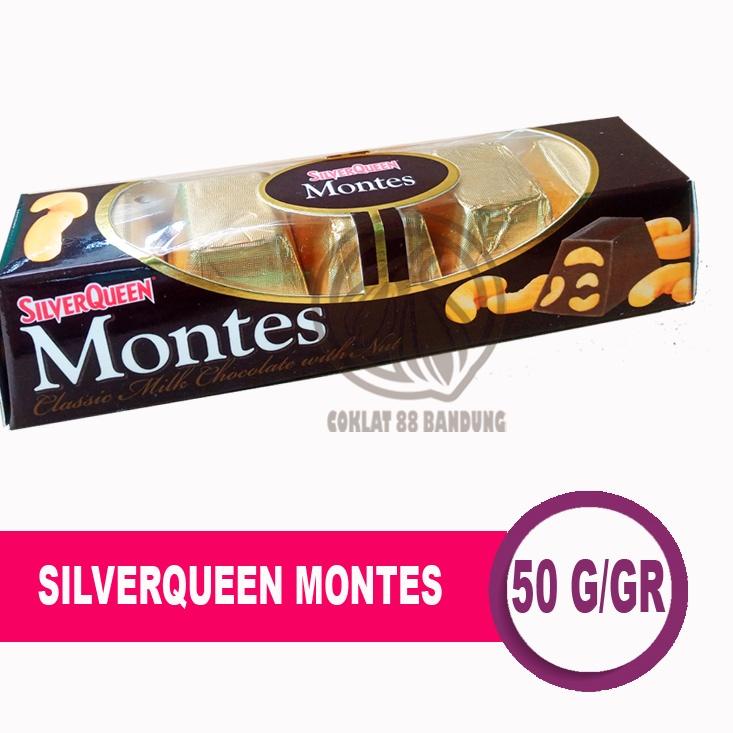 

BIG Promo SILVERQUEEN MONTES 50 GR/GRAM, COKLAT SILVER QUEEN MILK COKELAT CASHEW 50GR