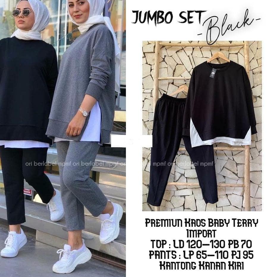 Setelan baju olahraga wanita  jumbo ld 125 import / Setelan baju olahraga wanita jumbo model terbaru