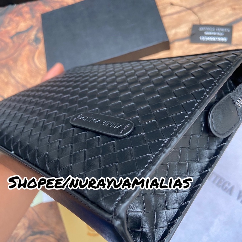 Clutch Bottega kulit anyam import clutch pria wanita branded tas tangan