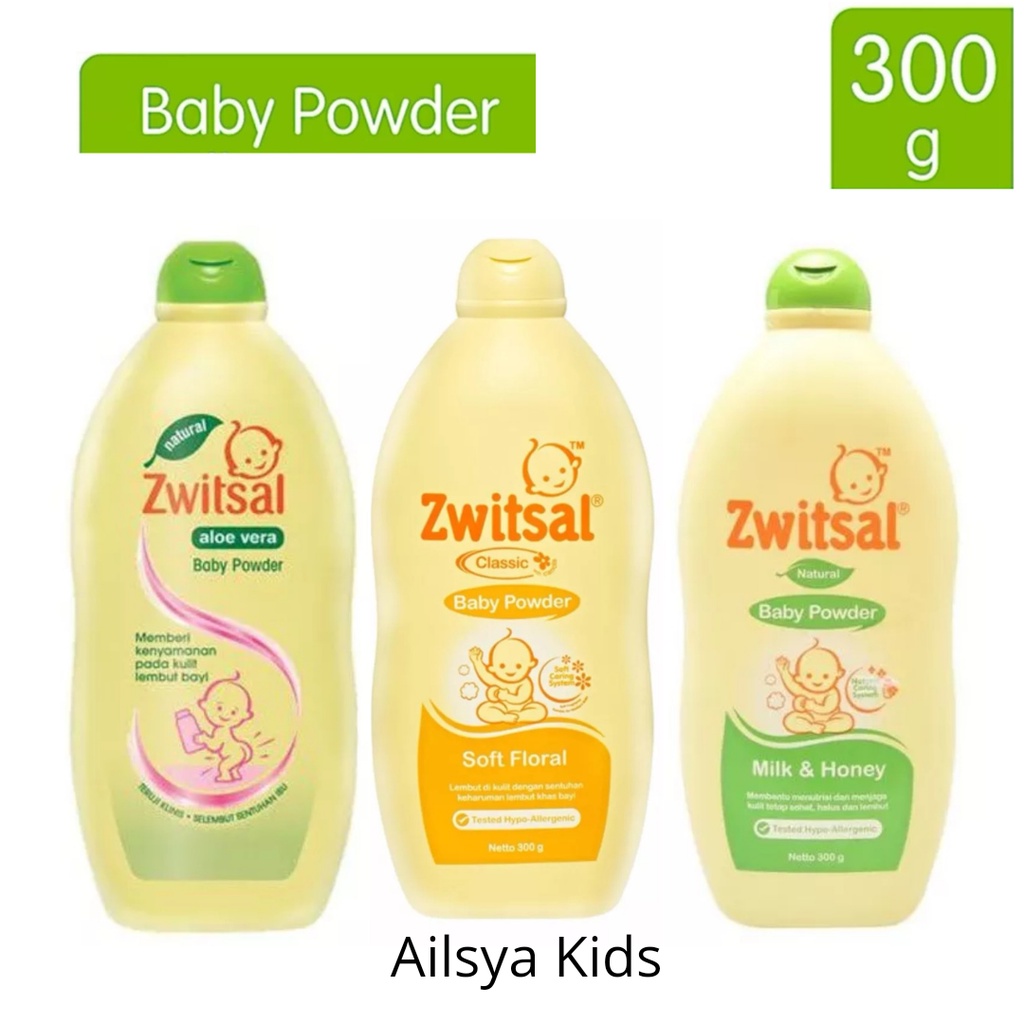 Zwitsal Baby Powder 300 gr | Bedak Bayi Tabur Zwitsal