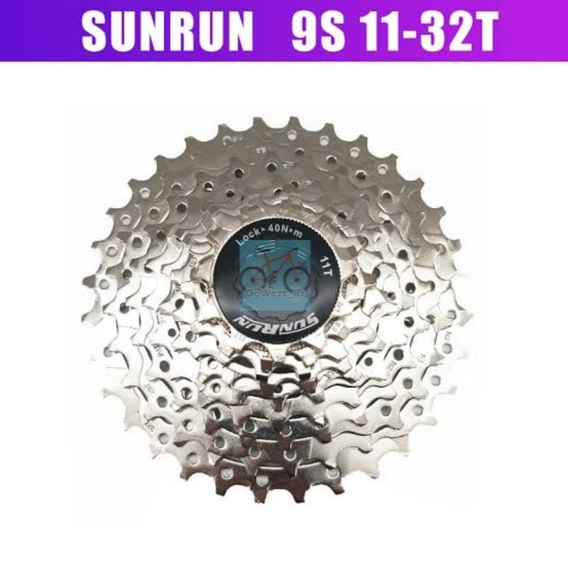 Sprocket Cassette Sepeda 9 Speed 11-32T SunRun Lipat MTB Fixie Road Bike | High Quality