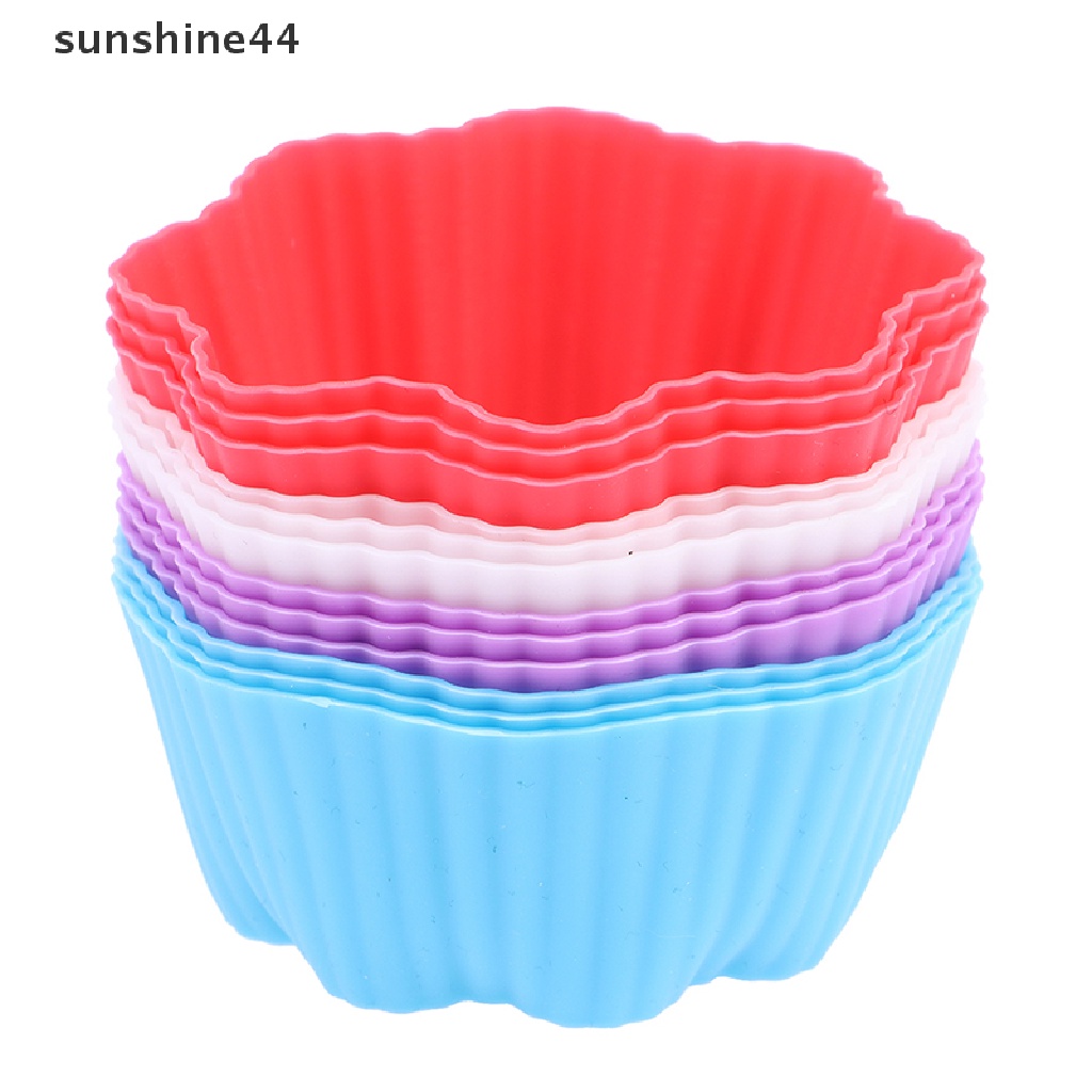 Sunshine 6Pcs Cetakan Cupcake / Muffin Bahan Silikon