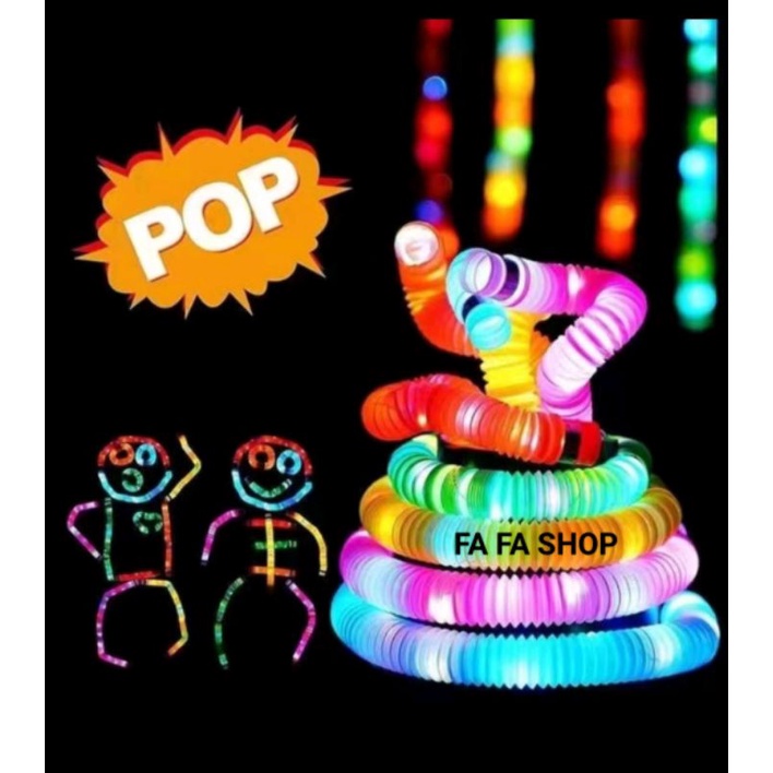 PROMO MAINAN POP TUBE / MAINAN POP LIGHT / MAINAN LAMPU PIPA LED / MAINAN POP PIPES ( SATU PCS )