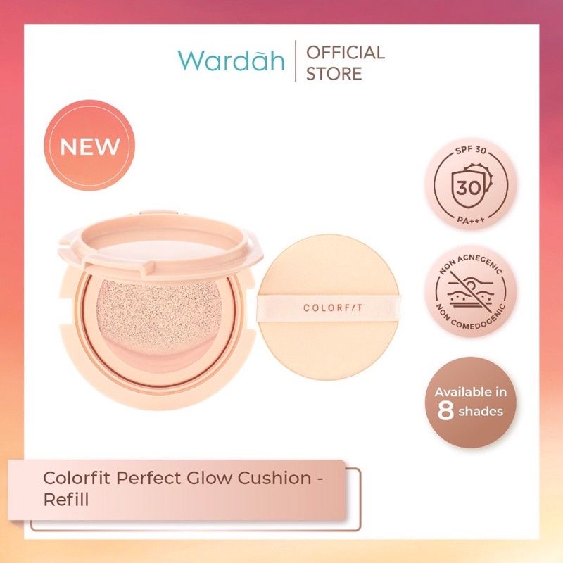(  ⚘ AGEN KOSMETIK ⚘ )  WARDAH PERFECT GLOW CUSHION  COLOR FIT  / BEDAK BASAH COLOR FIT WARDAH SPF  
