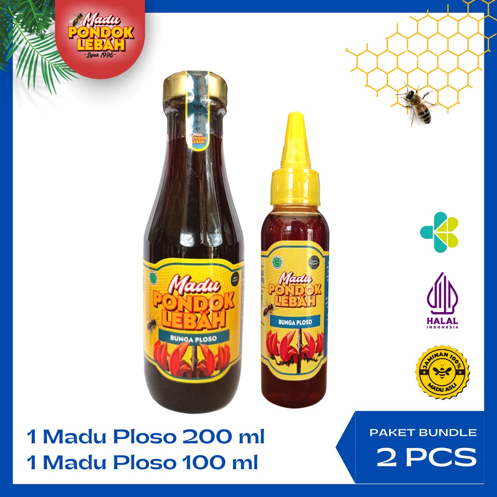 

Pondok Lebah - Promo Paket Hemat Madu Alami Ploso Multivitamin 200ml & 100ml